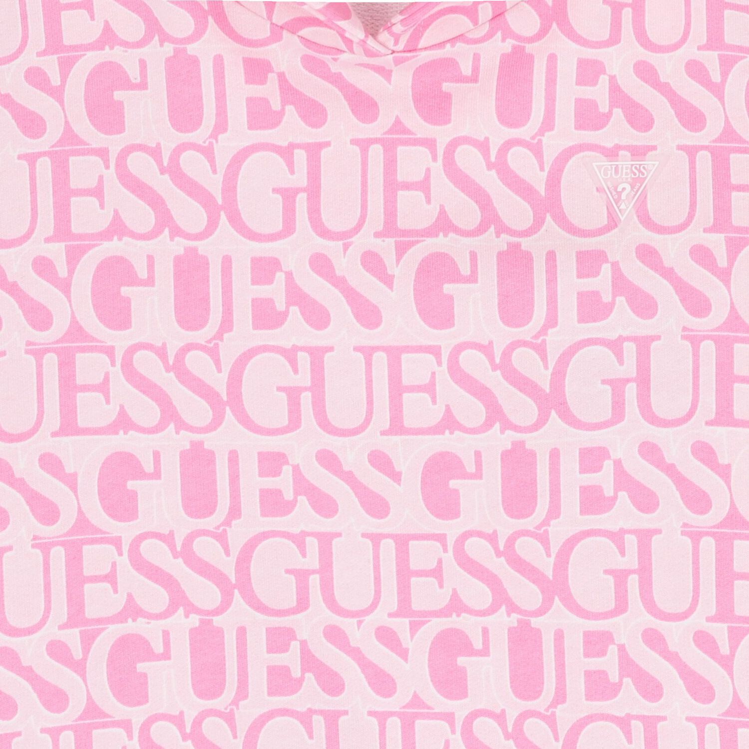 Girls Pink Logo Hooded Top, 1, hi-res image number null