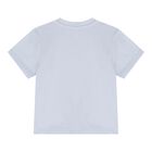Baby Boys Blue & White Logo Shorts Set, 2, hi-res