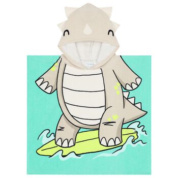 Baby Boys Green Dinosaur Towel