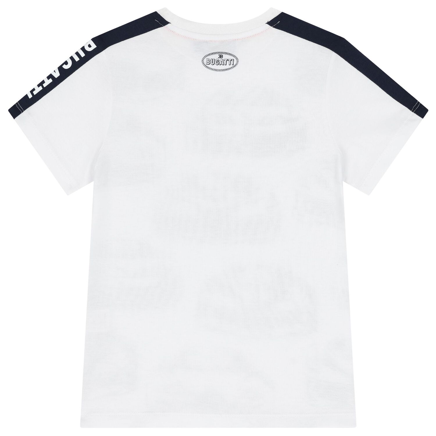 Boys White & Navy Blue Logo T-Shirt, 1, hi-res