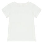 Girls White Logo T-Shirt, 1, hi-res