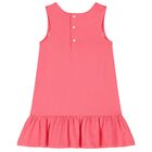 Girls Pink Logo Dress, 1, hi-res