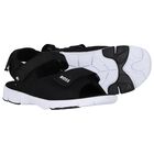 Boys Black Logo Sandals, 1, hi-res
