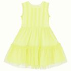Girls Yellow Tulle Dress, 1, hi-res