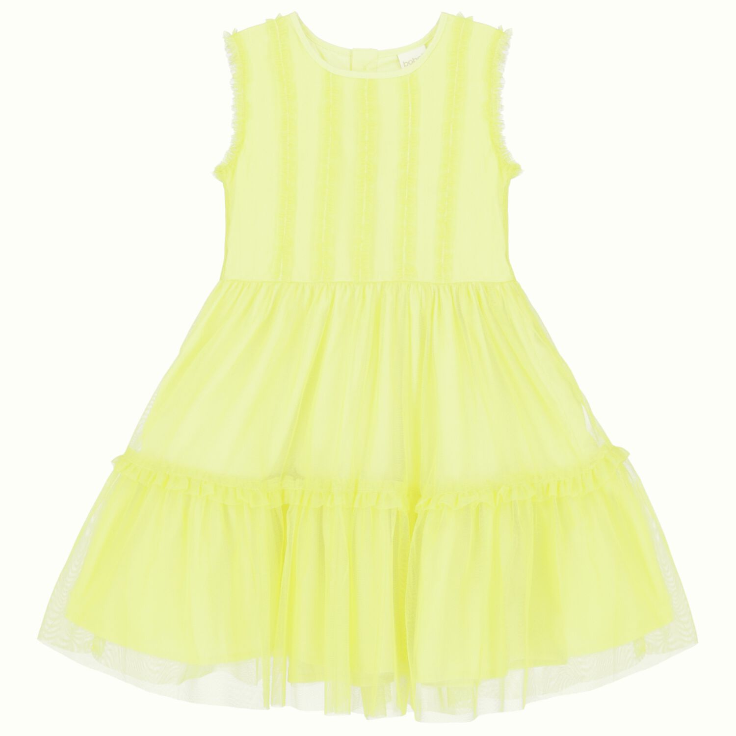 Girls Yellow Tulle Dress, 1, hi-res image number null