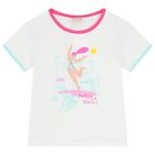 Girls White Dancing Lady T-Shirt, 1, hi-res