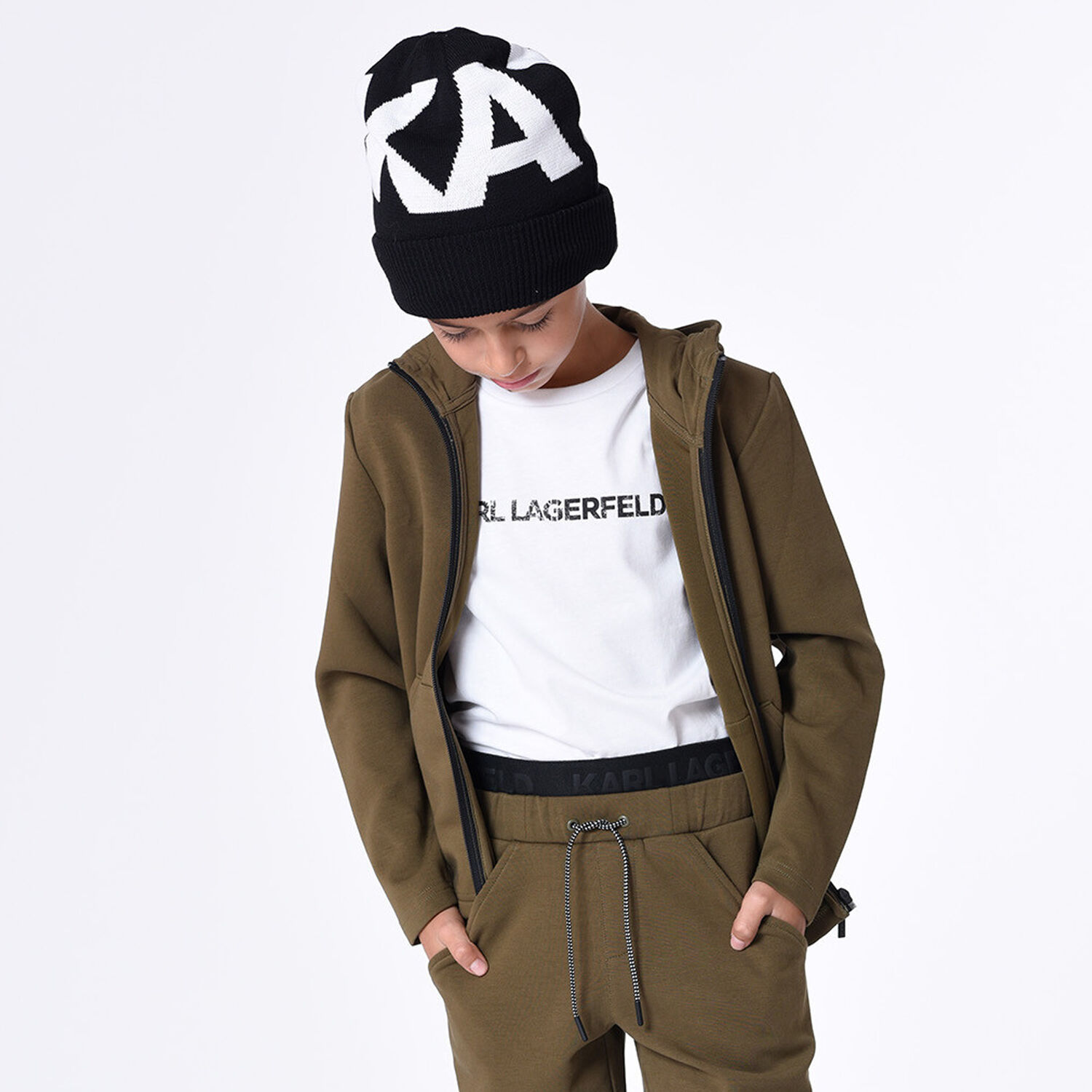 Boys White Logo T-Shirt, 1, hi-res