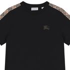 Black Logo Check T-Shirt, 1, hi-res