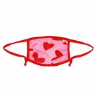 Girls Pink & Red Floral Face Mask, 2, hi-res