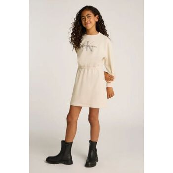 Girls Ivory Logo Dress