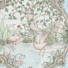 White & Blue Tapestry Brilliant Swaddle Carré Baby Blanket, 1, hi-res