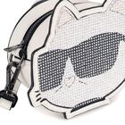 Girls White Embellished Choupette Handbag, 1, hi-res