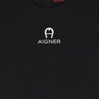Girls Black & Ivory Logo Dress, 2, hi-res