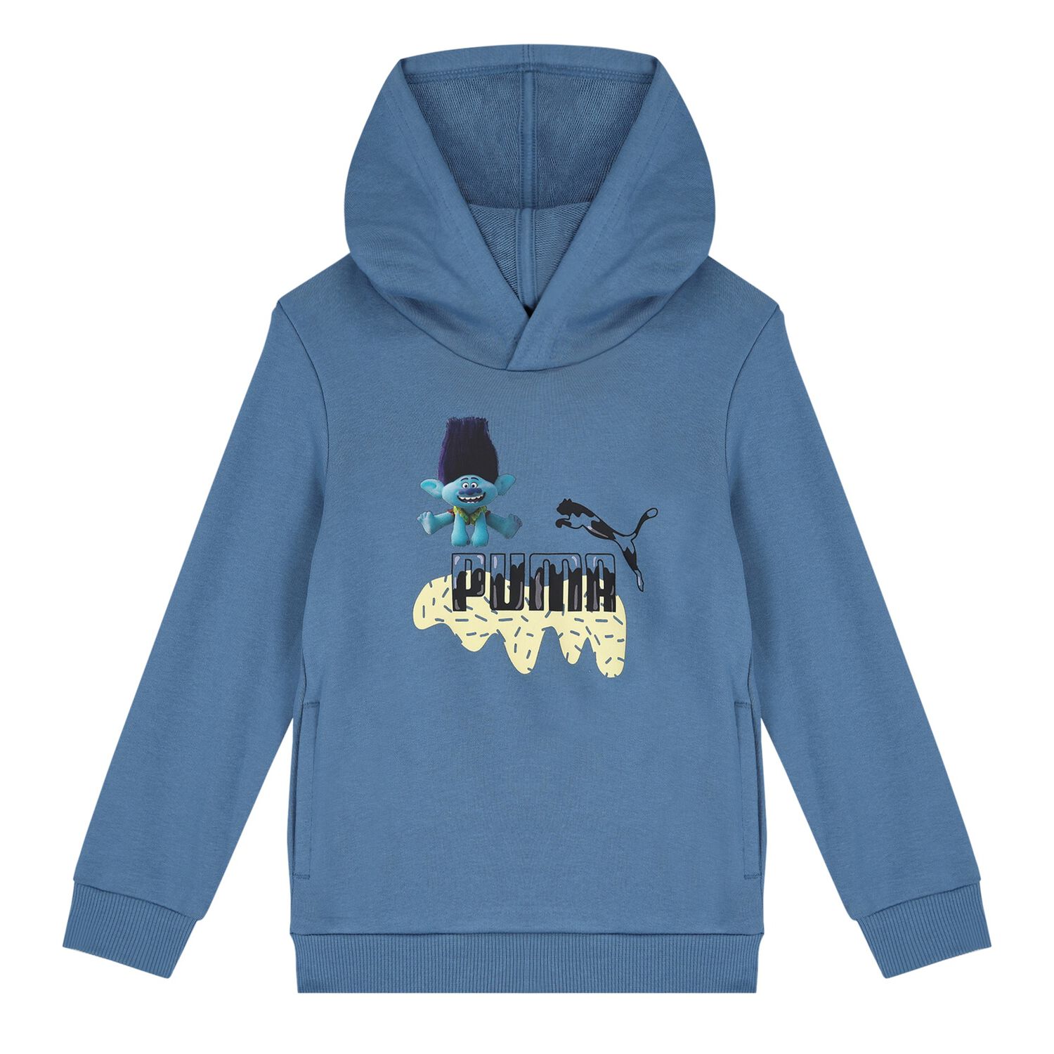 Boys Blue Trolls Logo Hooded Top, 1, hi-res image number null