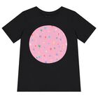 Girls Black Logo T-Shirt, 1, hi-res