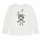 Girls Ivory Long Sleeve Top, 2, hi-res