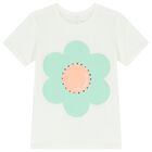 Girls Ivory Flower T-Shirt, 1, hi-res