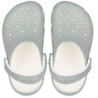 Girls Silver Iridescent Glitter Classic Clogs Sandals, 1, hi-res