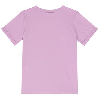 Girls Purple Rainbow Logo T-Shirt