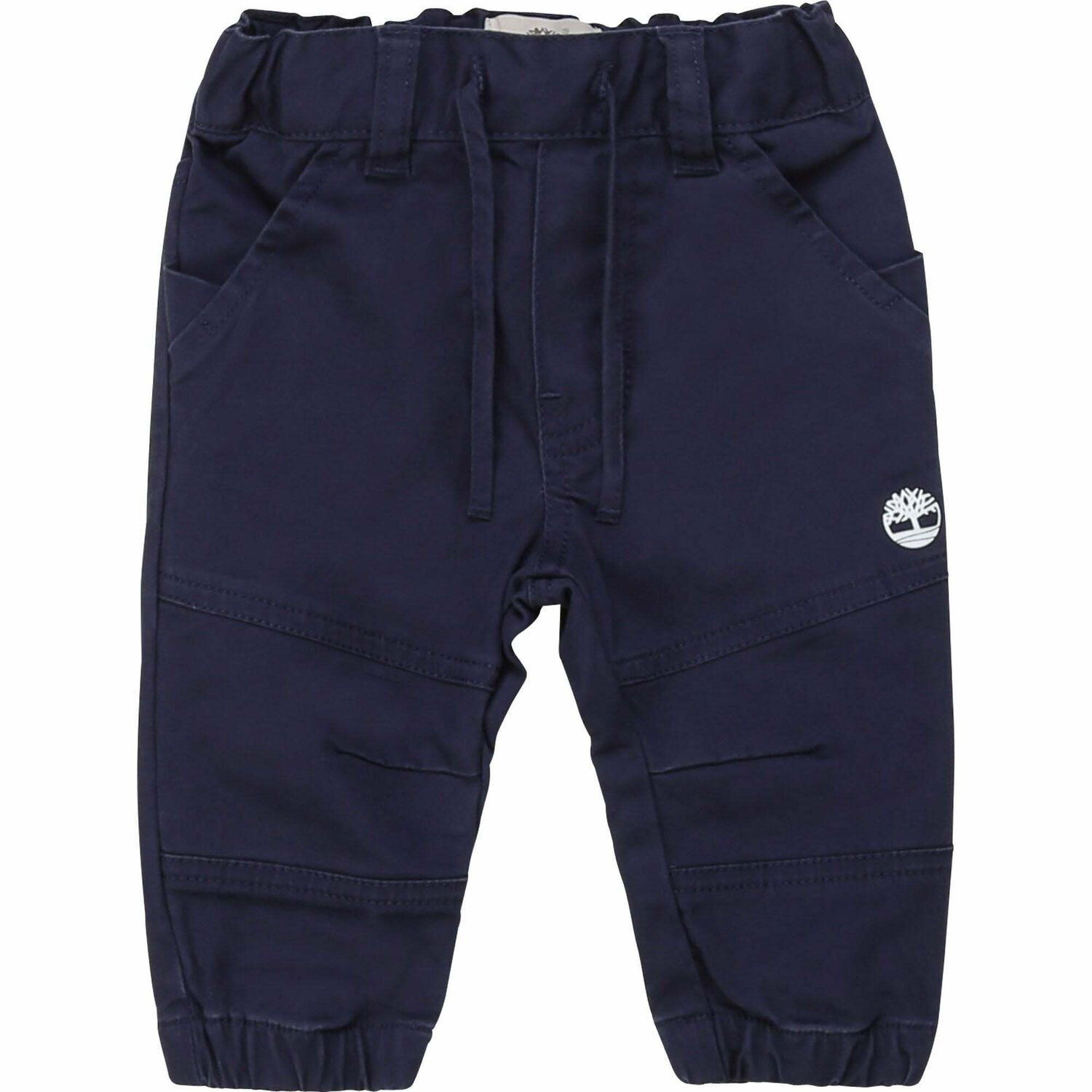 Baby Boys Navy Cotton Trousers, 1, hi-res