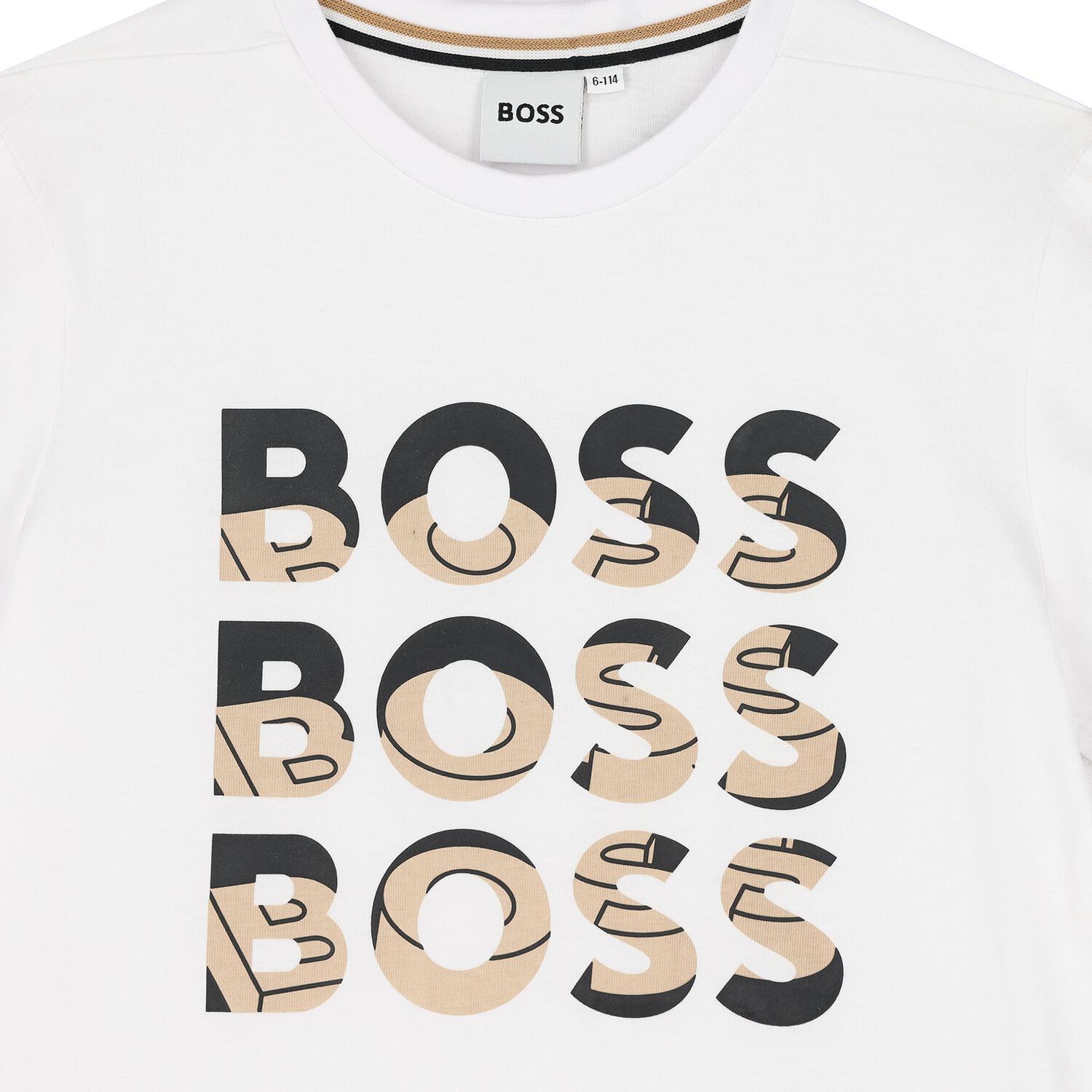 Boys White Logo T-Shirt, 5, hi-res