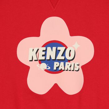 Girls Red Logo Sweatshirt