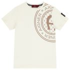Boys Ivory Logo T-Shirt, 2, hi-res