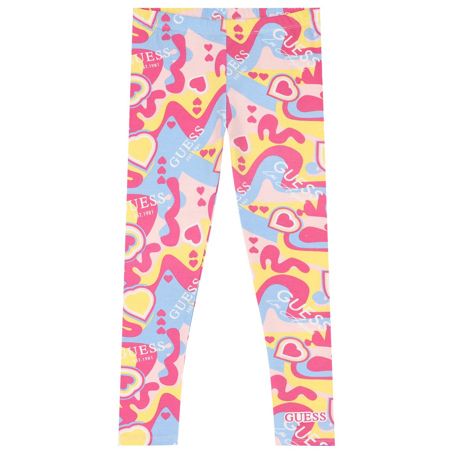 Girls Multi-Coloured Leggings, 2, hi-res