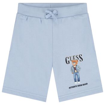 Boys Blue Teddy Bear Logo Shorts