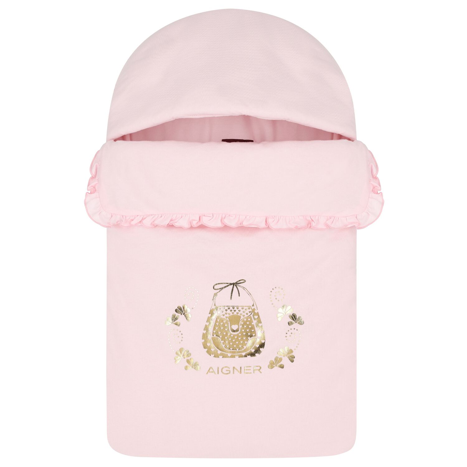 Baby Girls Pink & Gold Bag Logo Nest, 2, hi-res
