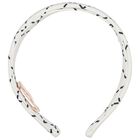 Girls White Logo Headband, 2, hi-res