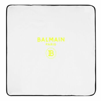 White & Green Logo Baby Blanket