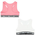 Girls White & Pink Bralette (2-Pack), 1, hi-res