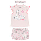 Baby Girls Pink Top & Shorts Gift Set, 1, hi-res