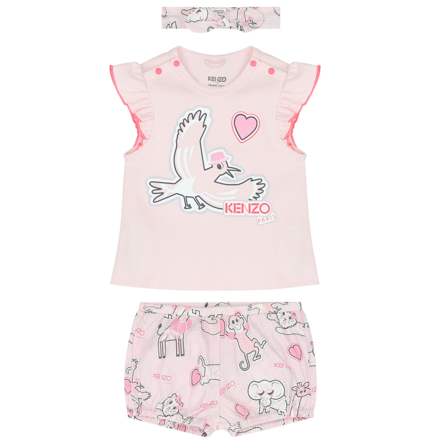 Baby Girls Pink Top & Shorts Gift Set, 1, hi-res image number null