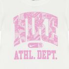 Girls White & Pink Logo Skirt Set, 1, hi-res