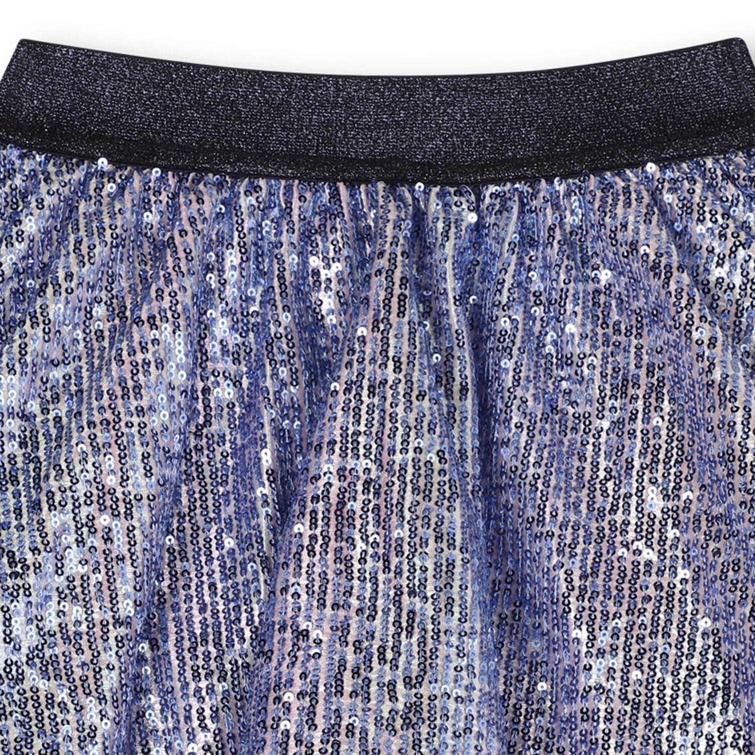 Girls Blue Sequinned Skirt, 1, hi-res