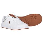 Boys White Logo Trainers, 1, hi-res