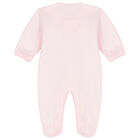 Baby Girls Pink Embellished Floral Babygrow, 1, hi-res