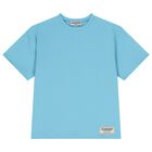 Blue Softskin Oversized Fit T-Shirt, 2, hi-res