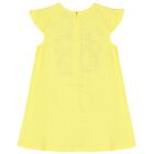 Girls Yellow & Pink Flower Logo Dress, 1, hi-res