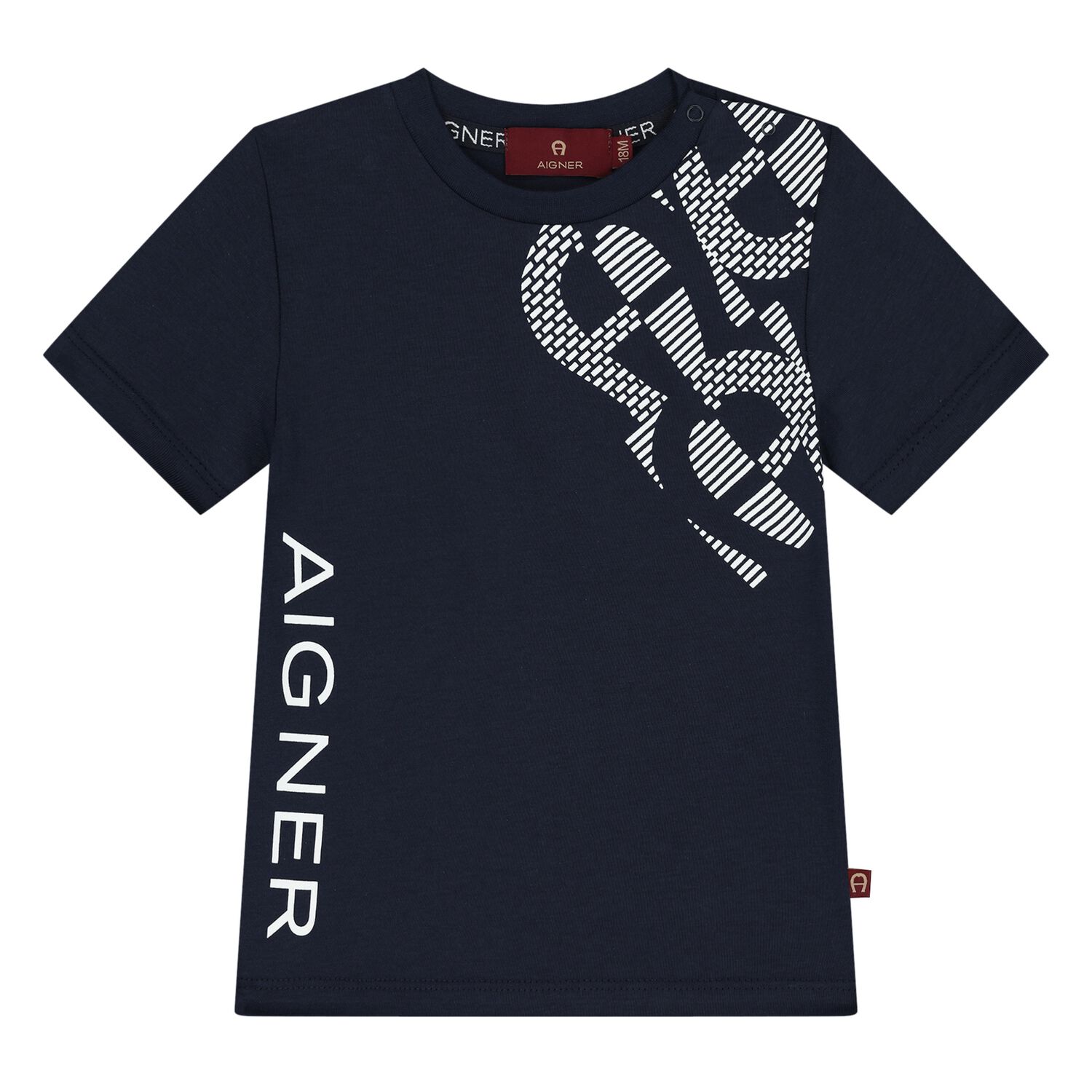 Younger Boys Navy Blue Logo T-Shirt, 3, hi-res image number null