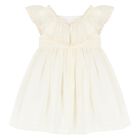 Younger Girls Ivory Chiffon Dress, 1, hi-res