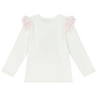 Girls Ivory & Pink Tulle Skirt Set, 1, hi-res