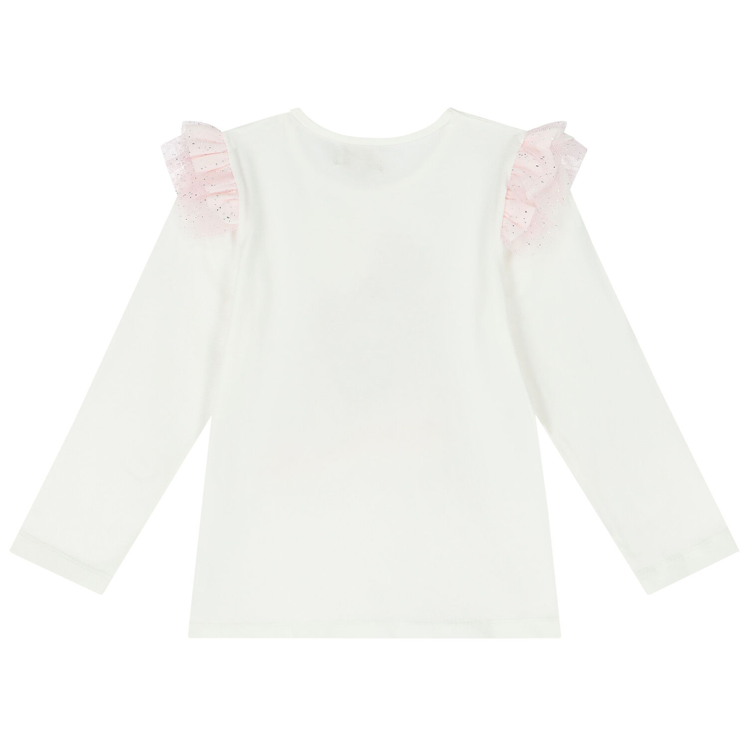 Girls Ivory & Pink Tulle Skirt Set, 1, hi-res