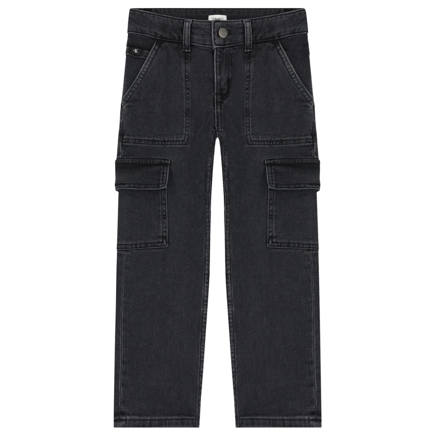 Boys Grey Logo Jeans, 1, hi-res image number null