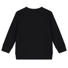 Boys Black Cotton Sweatshirt, 1, hi-res