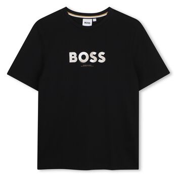 Boys Black Logo T-Shirt