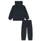 Boys Navy Blue Jacquard Logo Tracksuit, 1, hi-res