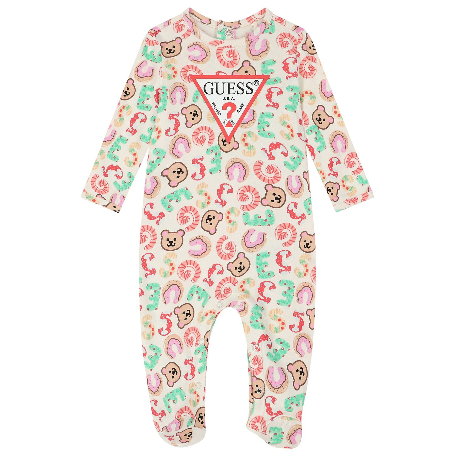 Baby Boys Ivory Logo Babygrow, 1, hi-res